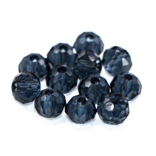 Бусины рондели 4мм (темно синий прозрачный )